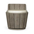 Swivel Grey Storage Bucket Stool