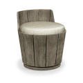 Swivel Grey Storage Bucket Stool