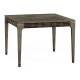 Square Grey & Rattan Dining Table