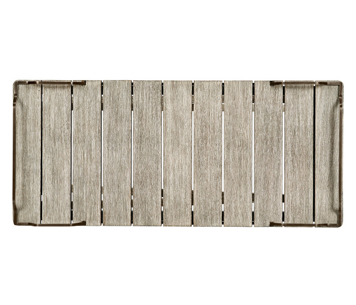 Rectangular Folding Navajo Sand & Antique Brass Tray Console Table