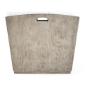 Rectangular Grey & Faux White Marble Storage End Table