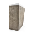 Rectangular Grey & Faux White Marble Storage End Table