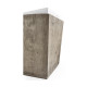 Rectangular Grey & Faux White Marble Storage End Table