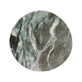 Horn Shaped Faux Black & Grey Marble End Table