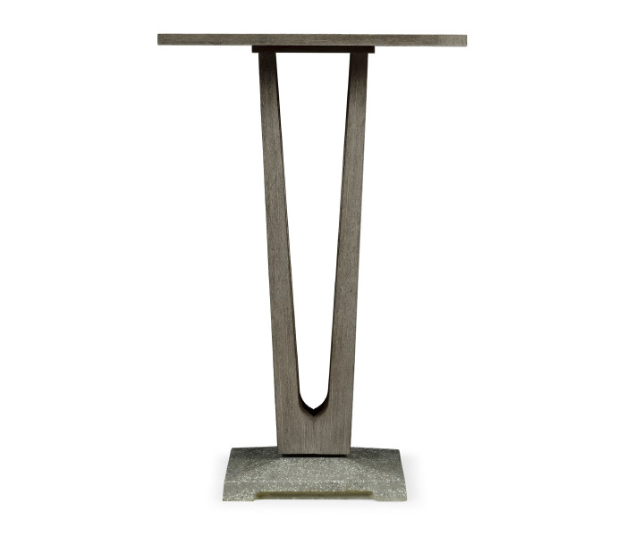Square Grey Bar Table With A Terrazzo Base 26