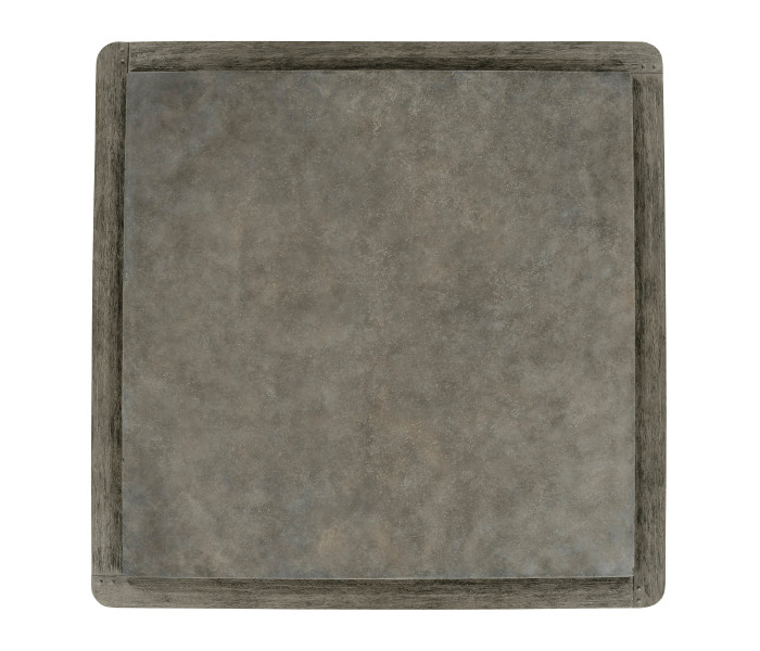 Square Grey & Concrete Coffee Table with an X-Base