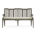Grey Garden Bench with Cushion & Pillows