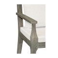 Grey Garden Bench with Cushion & Pillows