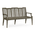 Grey Garden Bench with Cushion & Pillows