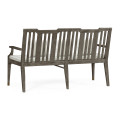 Grey Garden Bench with Cushion & Pillows