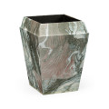Small Square Faux Black & Grey Marble Planter