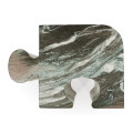 Faux Black & Grey Marble Puzzle Piece Side Table