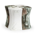 Faux Black & Grey Marble Puzzle Piece Side Table