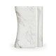 Faux White & Grey Marble Puzzle Piece Side Table