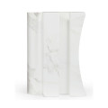 Faux White & Grey Marble Puzzle Piece Side Table