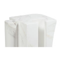 Faux White & Grey Marble Puzzle Piece Side Table
