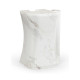 Faux White & Grey Marble Puzzle Piece Side Table