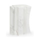 Faux White & Grey Marble Puzzle Piece Side Table