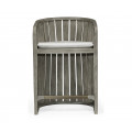 Slatted Grey Tub Counter Stool