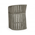 Slatted Grey Tub Counter Stool
